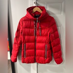 Tommy Hilfiger Red Natural Down Packable Coat - Small
